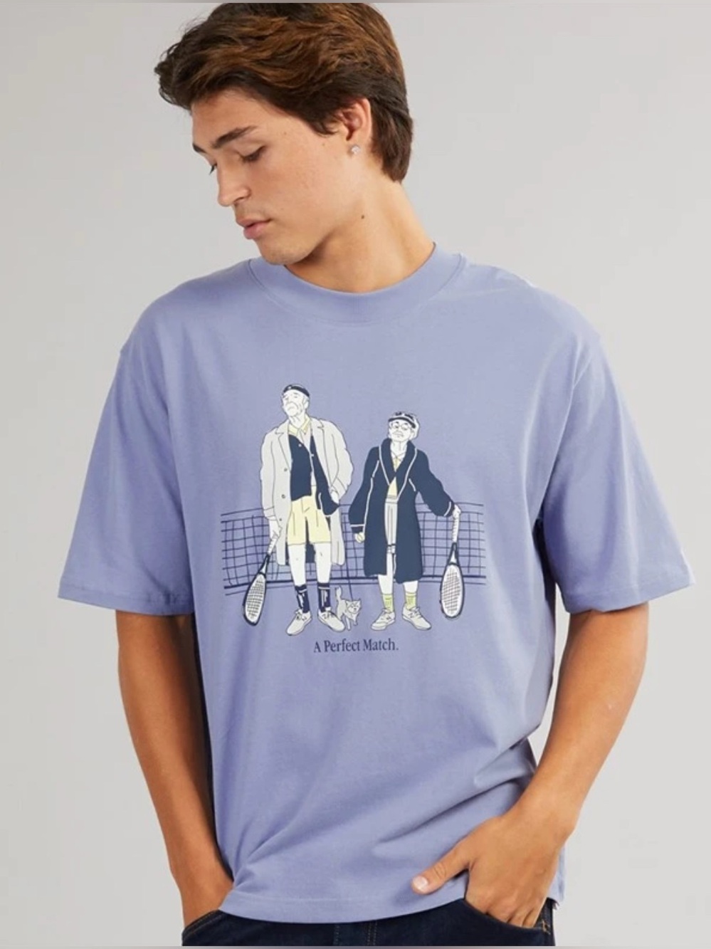 New Balance Men’s Medium Relaxed T-Shirt perfect match Tennis graphic tee